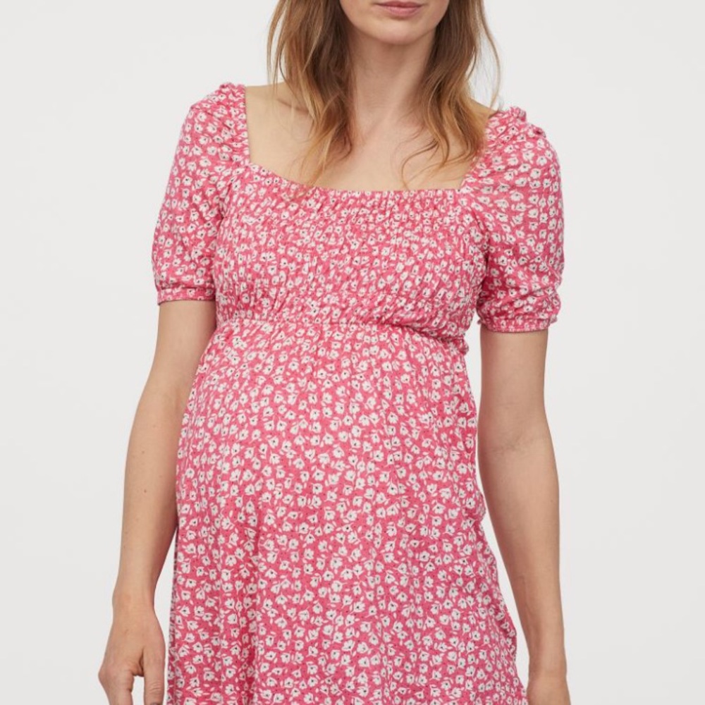 BNWT Maternity Pink & White Flower MAMA Blouse